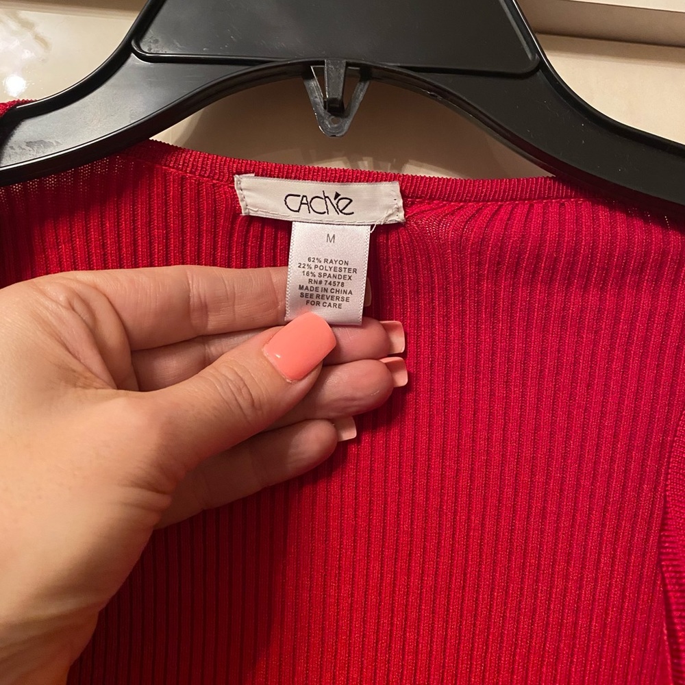 Cache Red Blazer Jacket. Size Medium In Great Con… - image 6